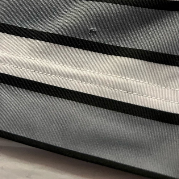 FootJoy Grey and White Striped Golf Polo - Picture 7 of 8